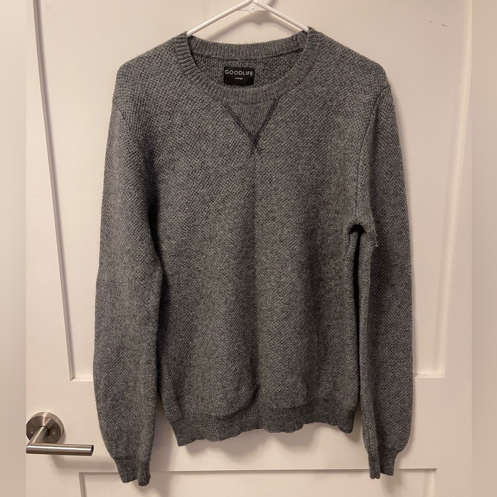 Goodlife Grey Crewneck Alpaca Sweater Size XL